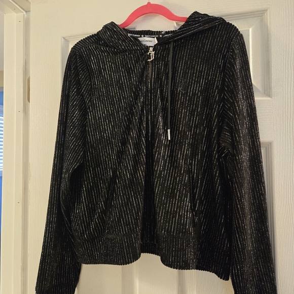 Juicy Couture Black and Silver Velour Jacket - Picture 2 of 7